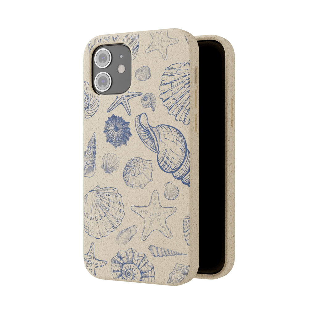 Eco-Friendly Phone Case, Plant based, Biodegradable Case, Shell Design for beach lovers