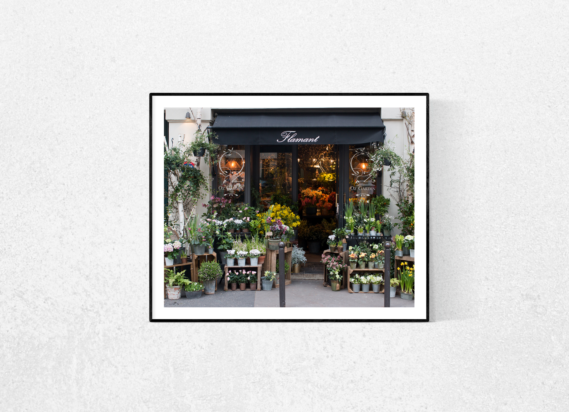 Left Bank Flower Shop in Paris Print
