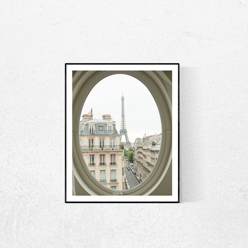 Eiffel Tower Room with a View Print