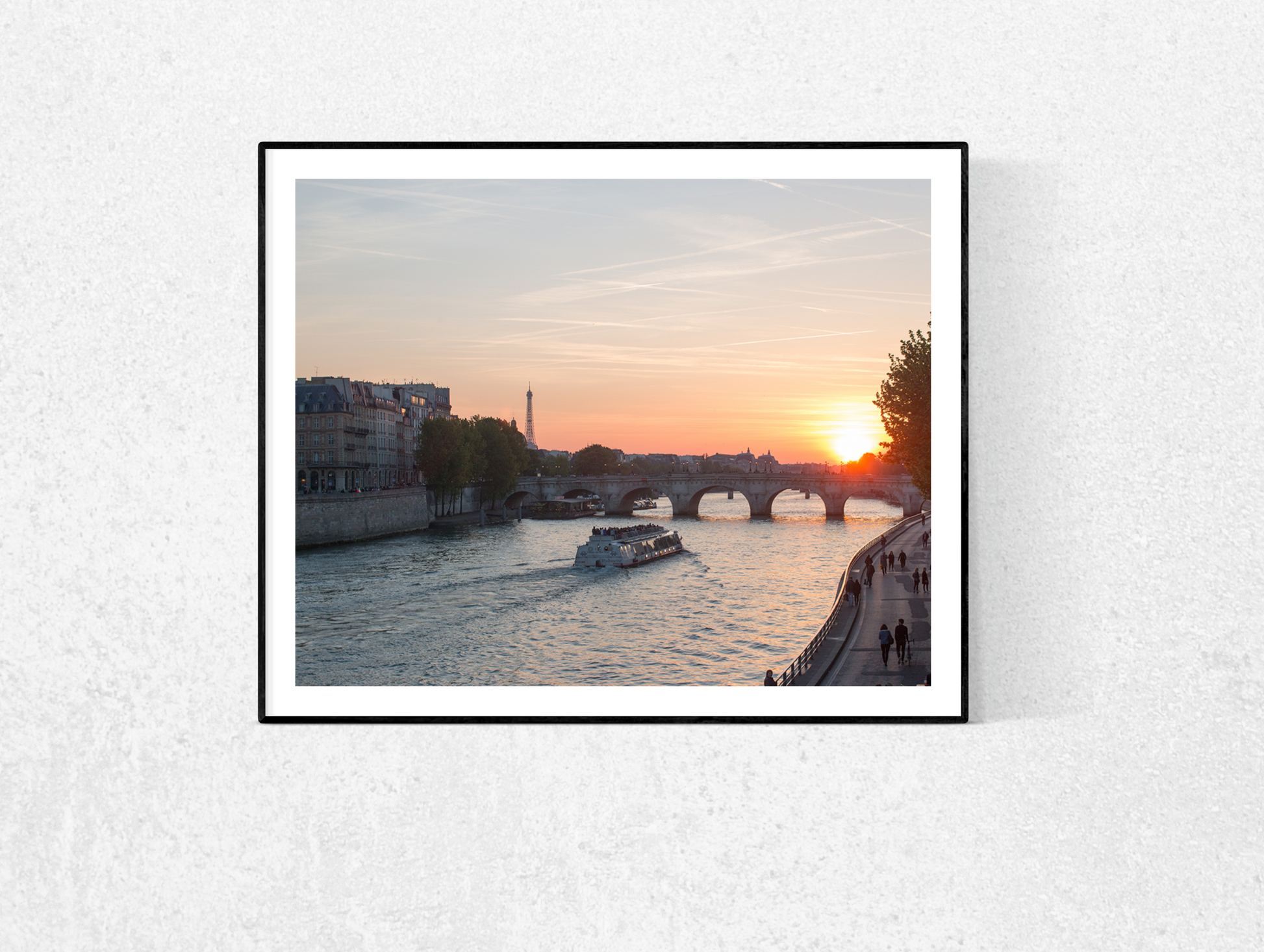 Sunset on the Seine Print