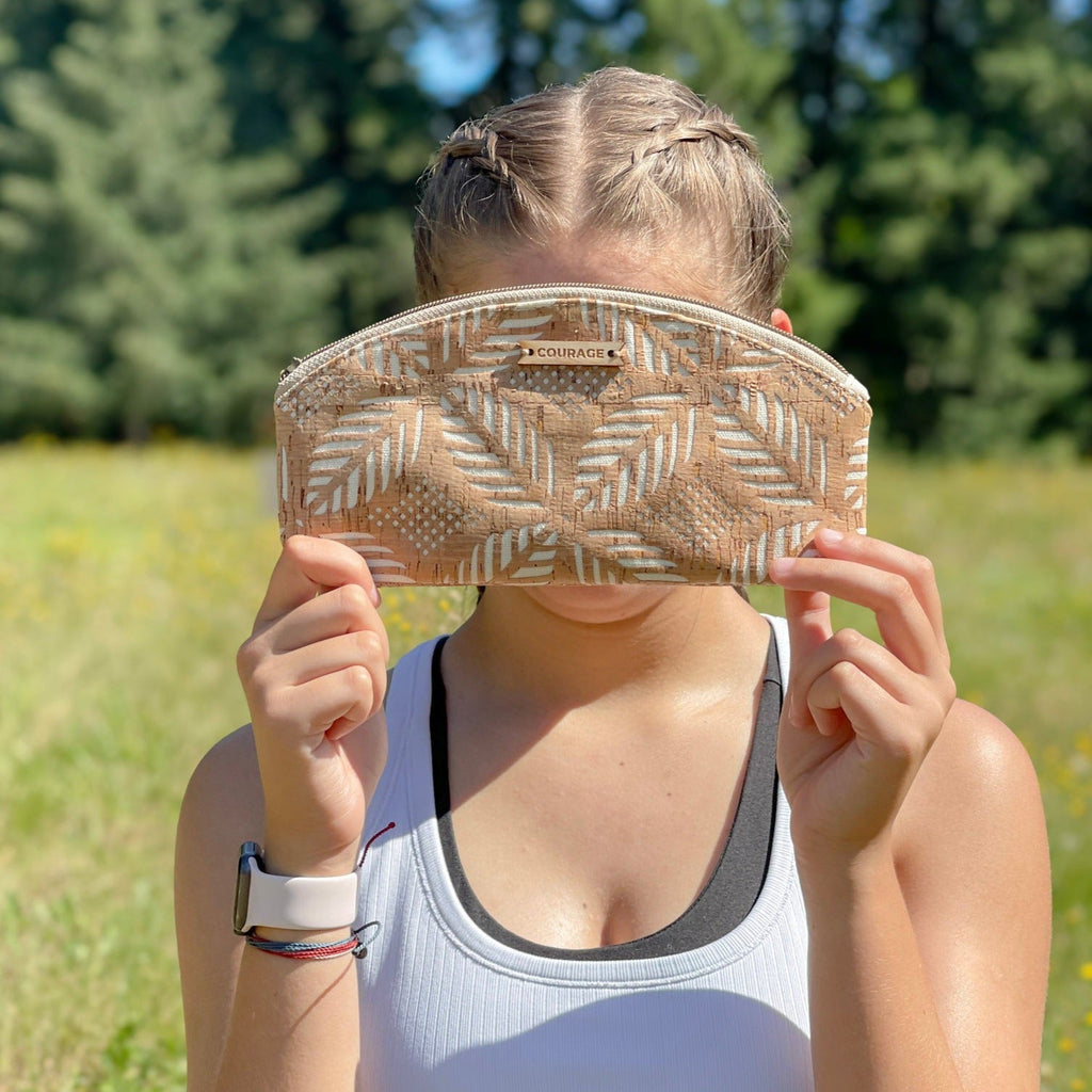 RULE BREAKER zippered pouch | CREAM