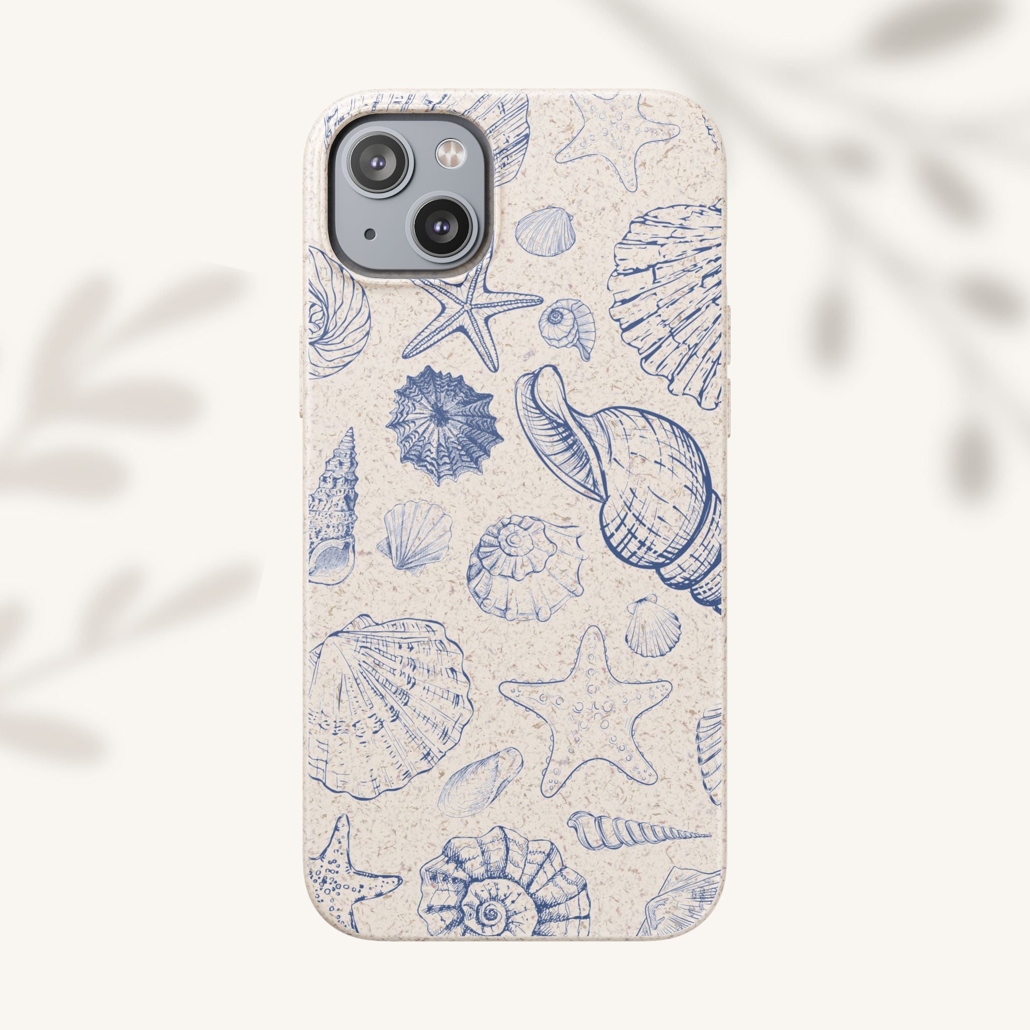 Eco-Friendly Phone Case, Plant based, Biodegradable Case, Shell Design for beach lovers