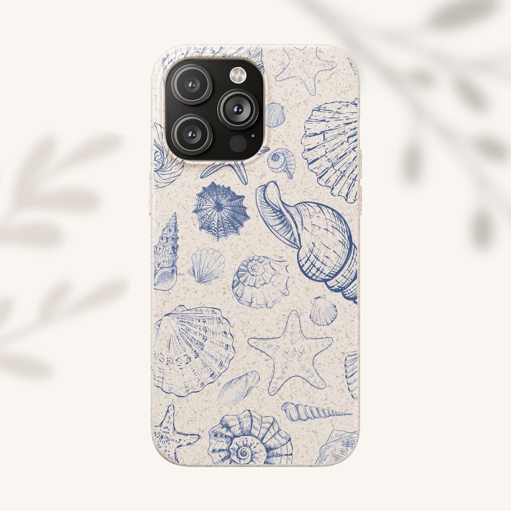 Eco-Friendly Phone Case, Plant based, Biodegradable Case, Shell Design for beach lovers