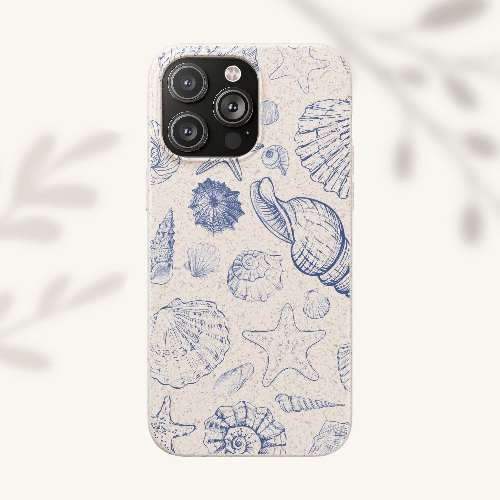Eco-Friendly Phone Case, Plant based, Biodegradable Case, Shell Design for beach lovers