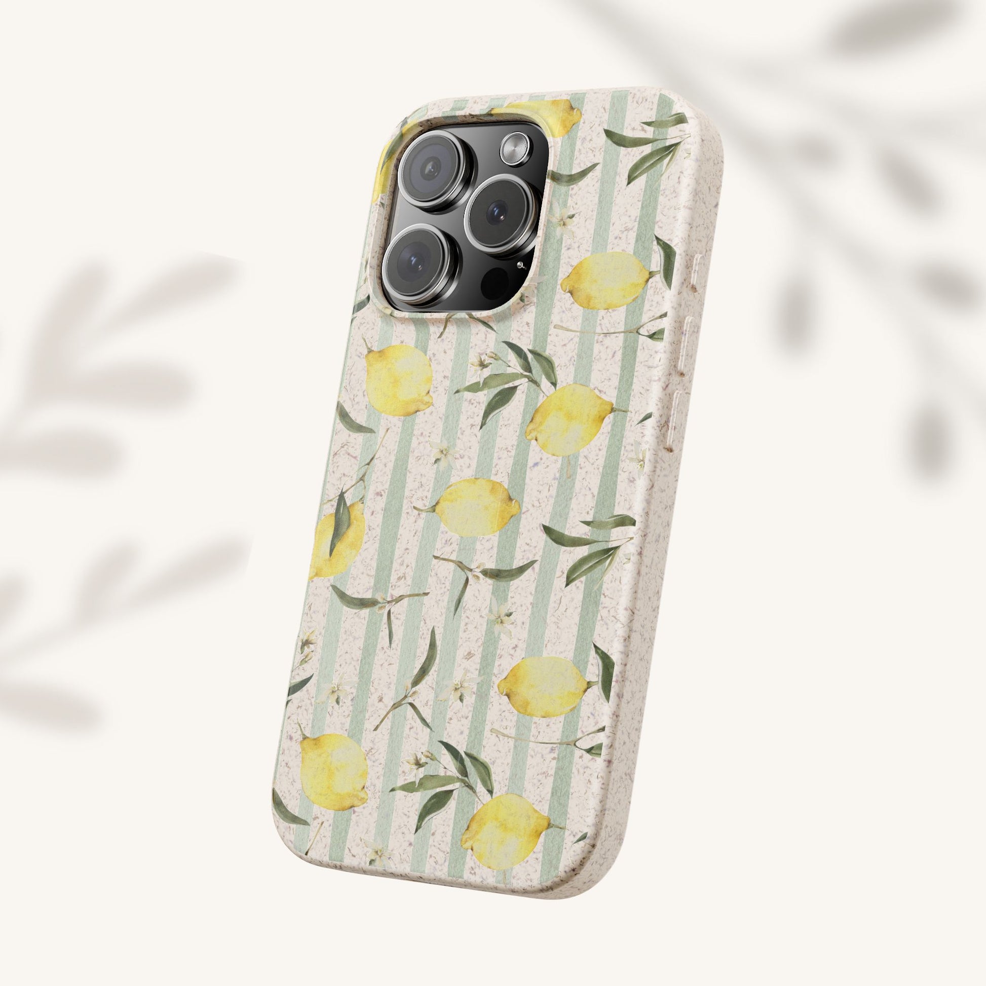 Plant based, biodegradable phone case - When life gives you lemons - The Peony Haus