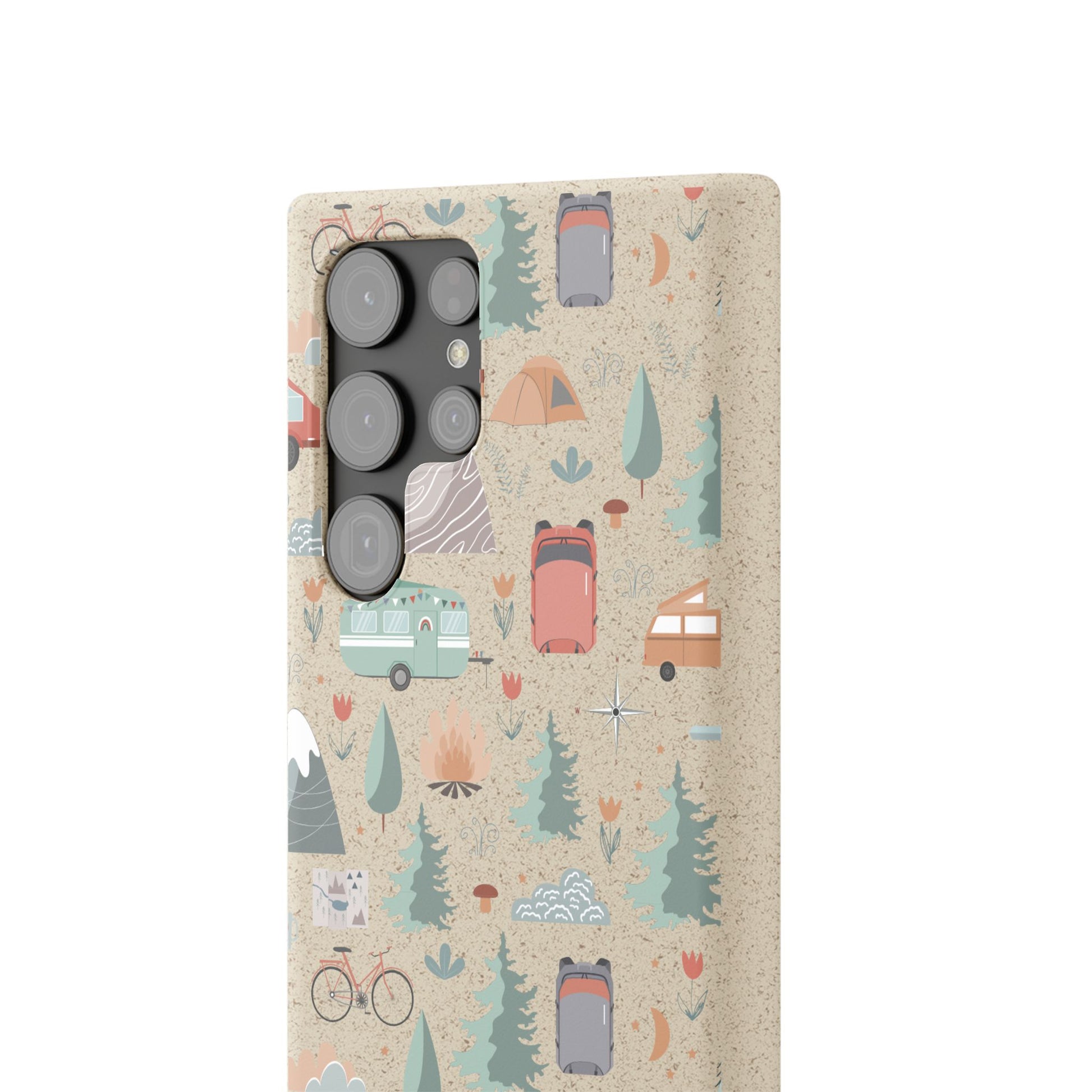 Plant based, biodegradable phone cover - Happy Camper - The Peony Haus
