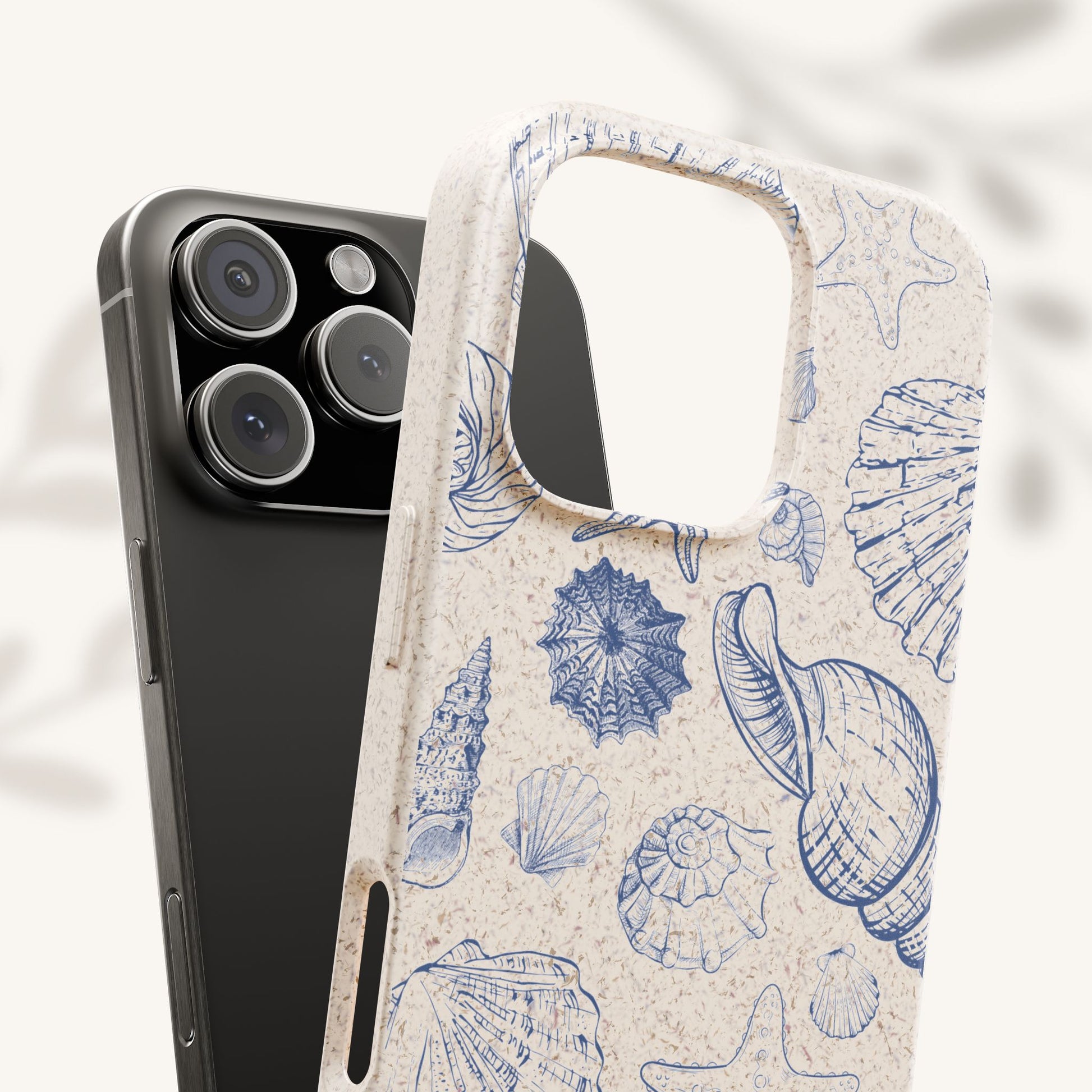 Eco-Friendly Phone Case, Plant based, Biodegradable Case, Shell Design for beach lovers - The Peony Haus