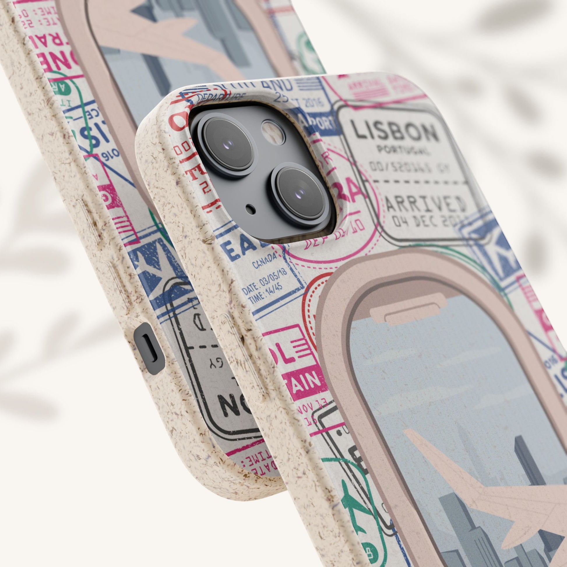 Plant-based, biodegradable phone case - Jet Setter - The Peony Haus