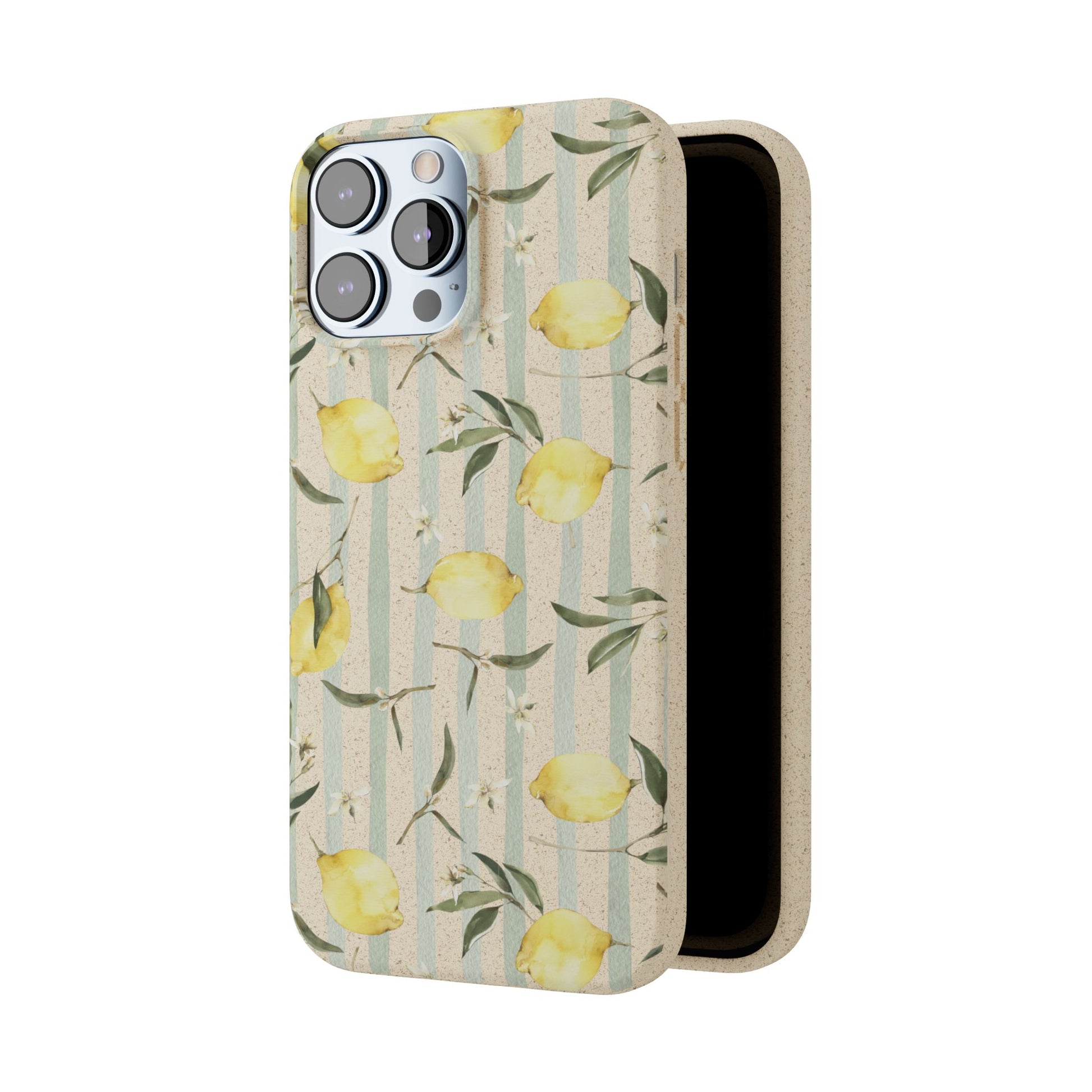 Plant based, biodegradable phone case - When life gives you lemons - The Peony Haus