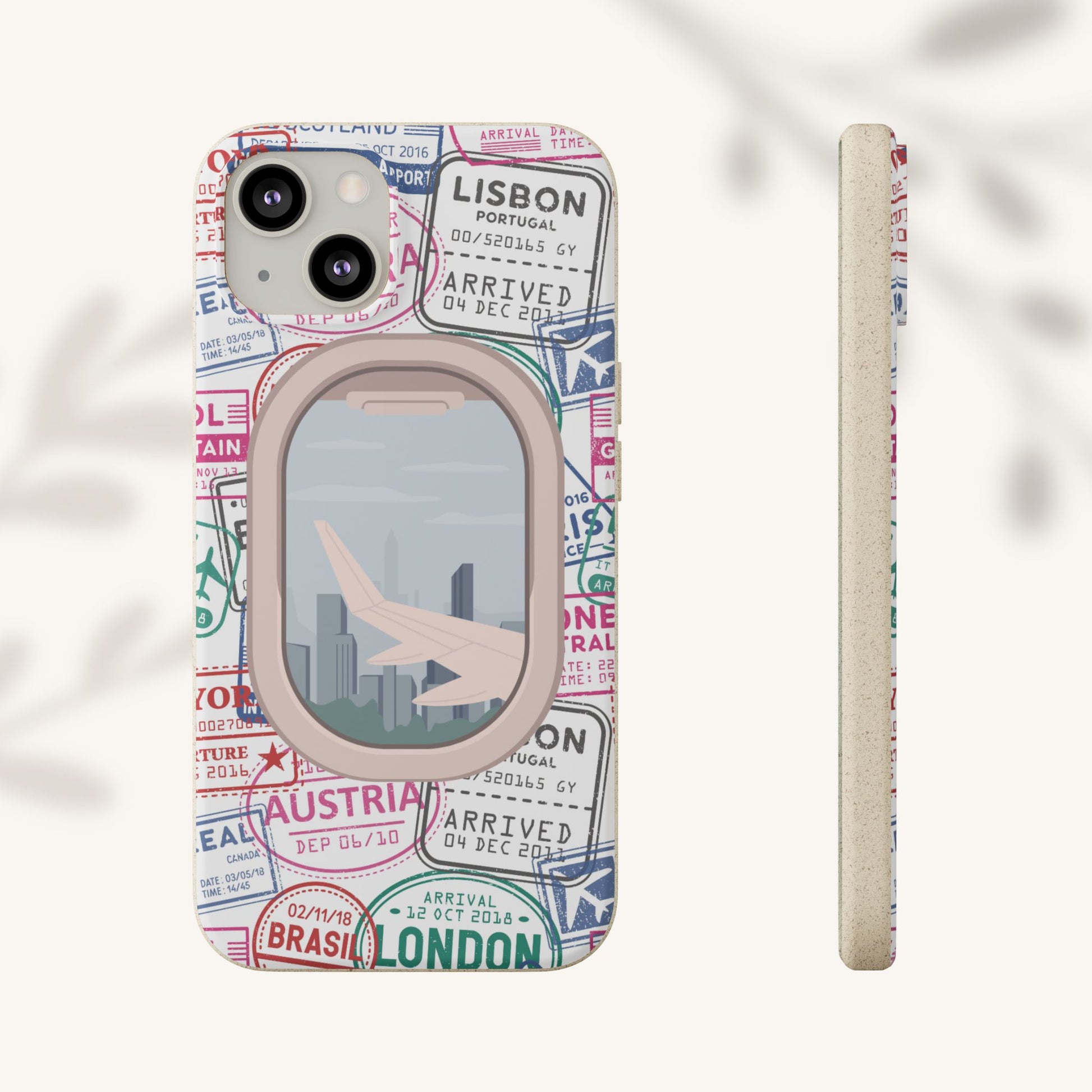 Plant-based, biodegradable phone case - Jet Setter - The Peony Haus