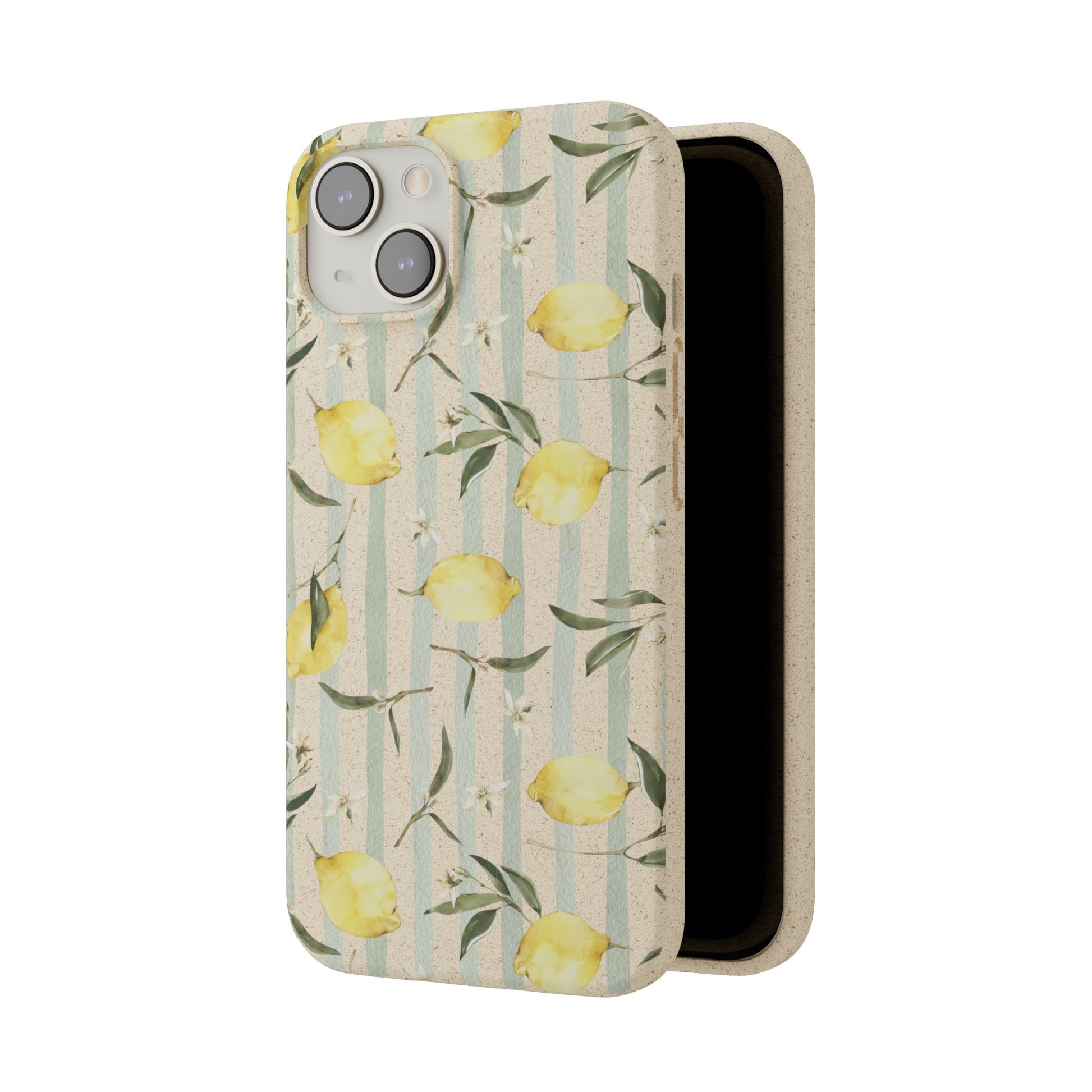 Plant based, biodegradable phone case - When life gives you lemons - The Peony Haus