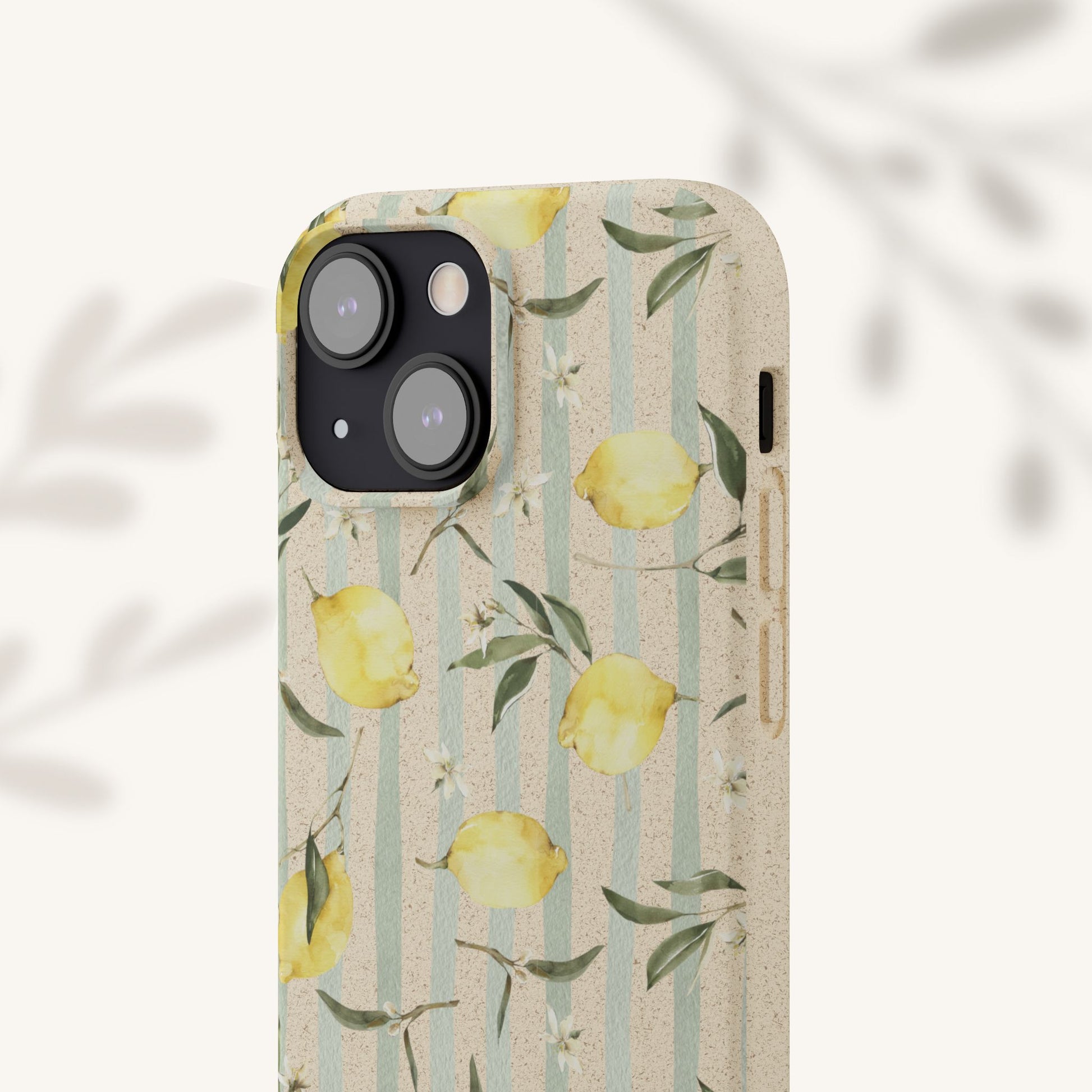 Plant based, biodegradable phone case - When life gives you lemons - The Peony Haus