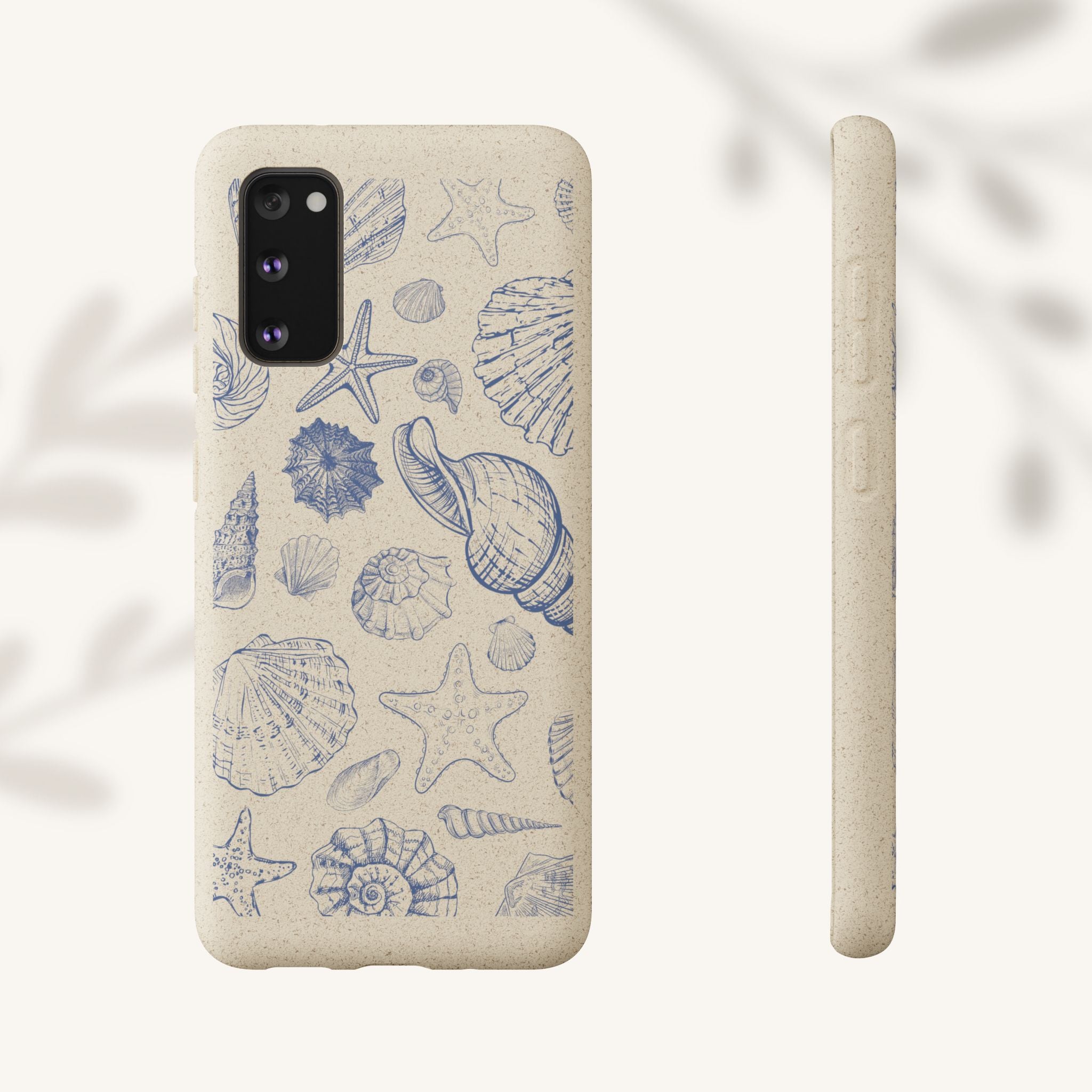 Eco-Friendly Phone Case, Plant based, Biodegradable Case, Shell Design for beach lovers