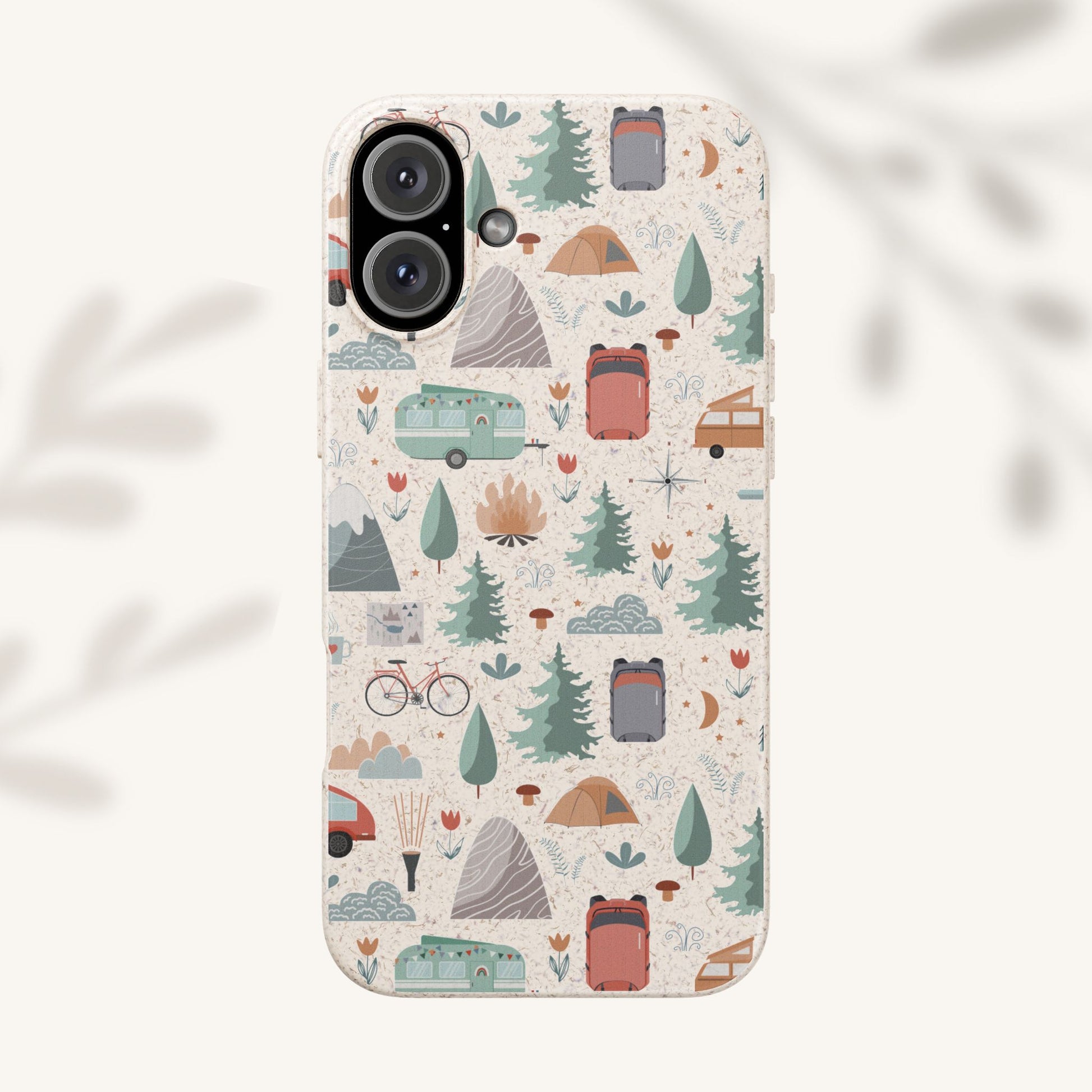 Plant based, biodegradable phone cover - Happy Camper - The Peony Haus