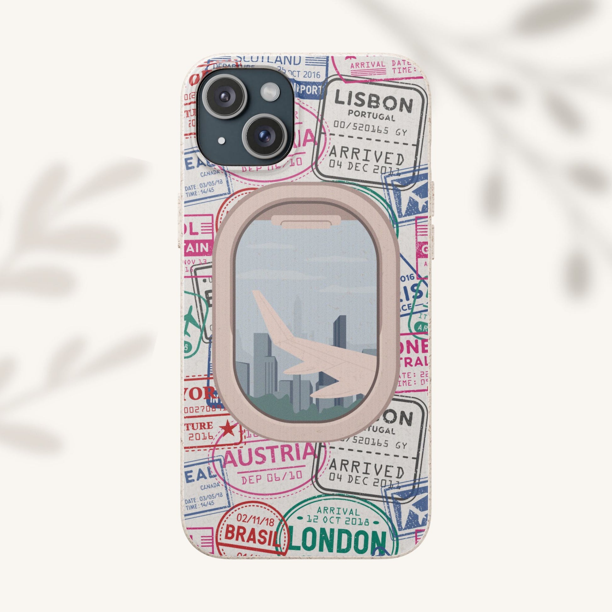 Plant-based, biodegradable phone case - Jet Setter - The Peony Haus