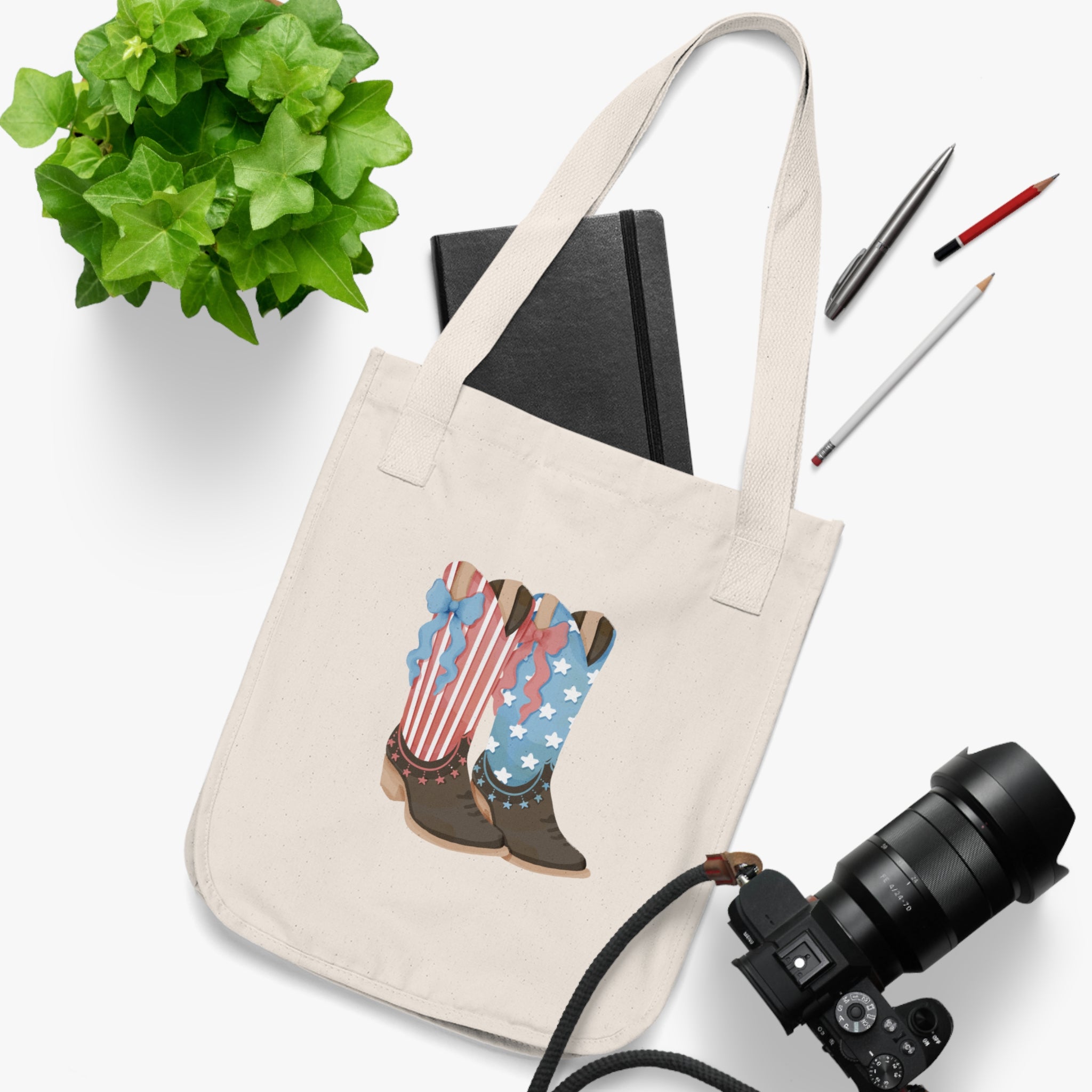 Patriotic Cowgirl Tote Bag