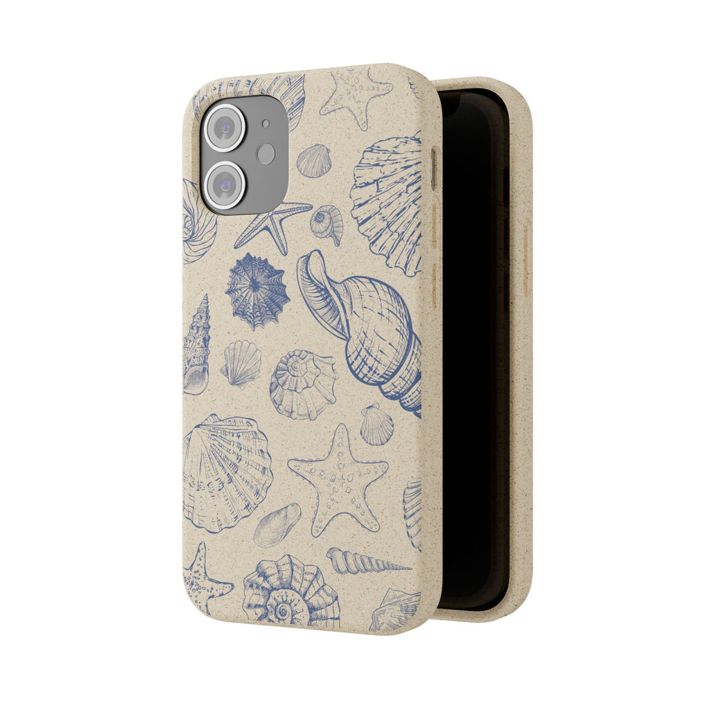 Eco-Friendly Phone Case, Plant based, Biodegradable Case, Shell Design for beach lovers