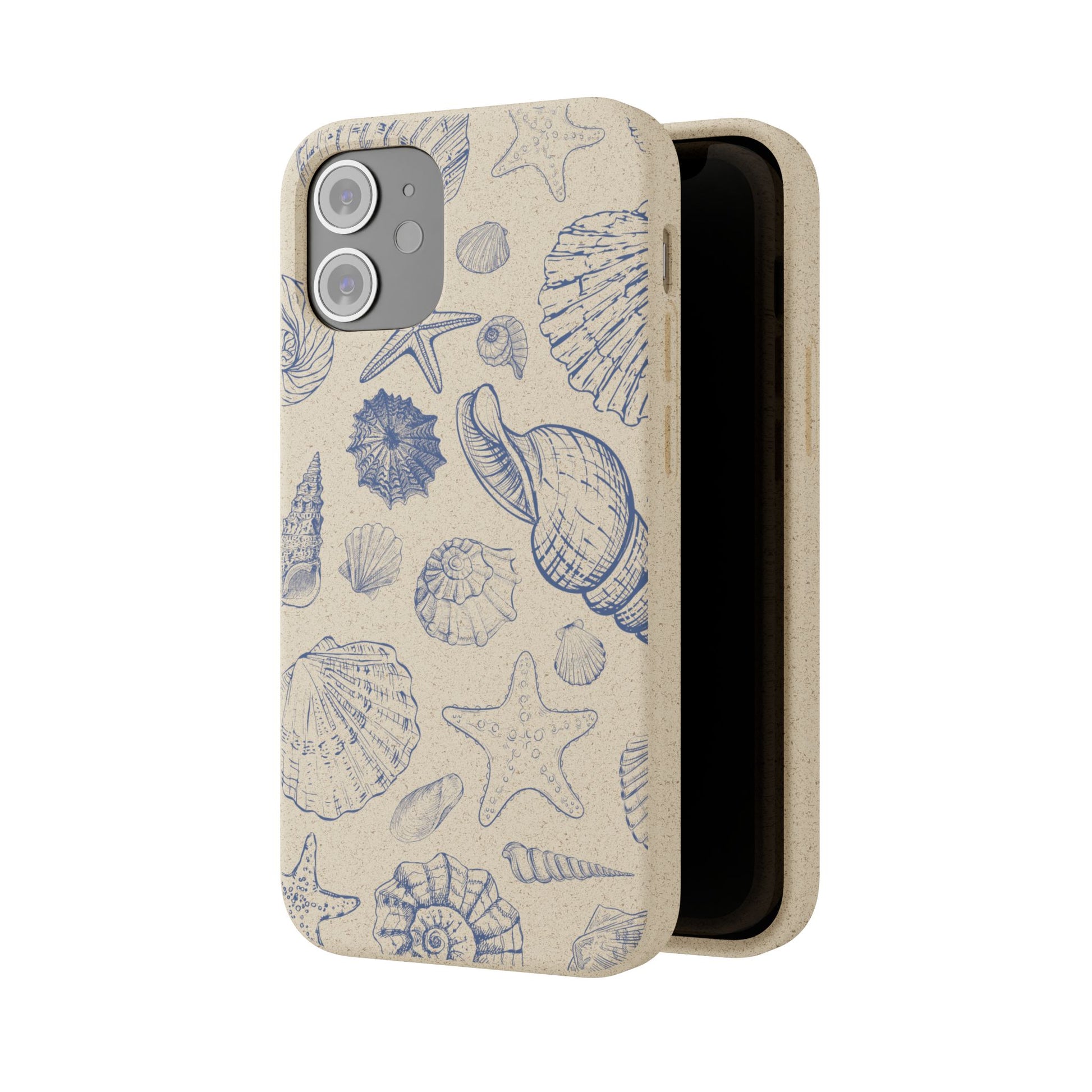 Eco-Friendly Phone Case, Plant based, Biodegradable Case, Shell Design for beach lovers - The Peony Haus