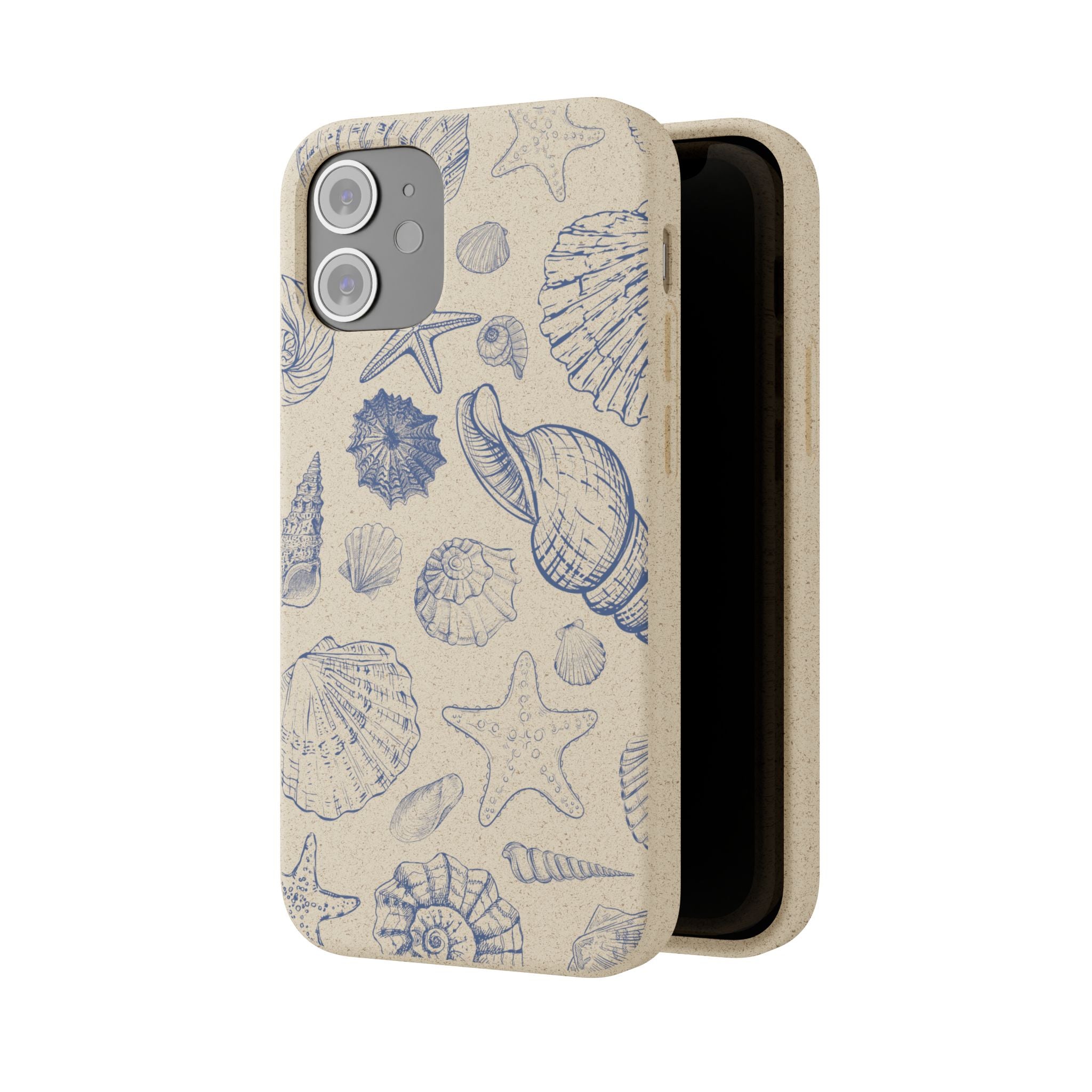 Eco-Friendly Phone Case, Plant based, Biodegradable Case, Shell Design for beach lovers