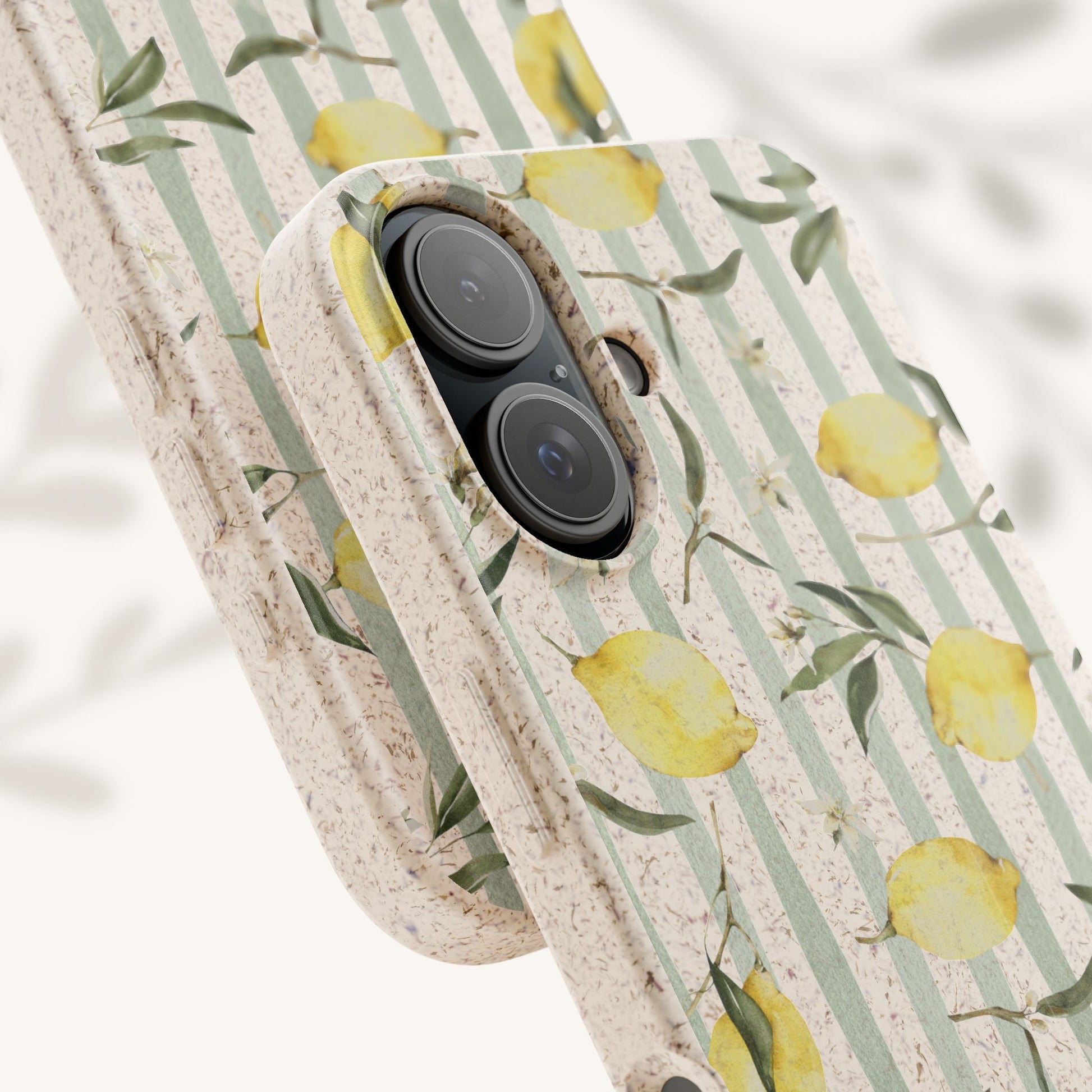 Plant based, biodegradable phone case - When life gives you lemons - The Peony Haus