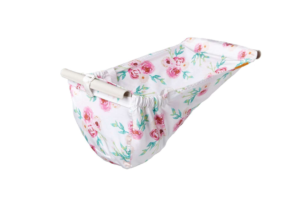 Baby Shopping Cart Hammock | Full Bloom Watercolor Floral Print - 97% cotton