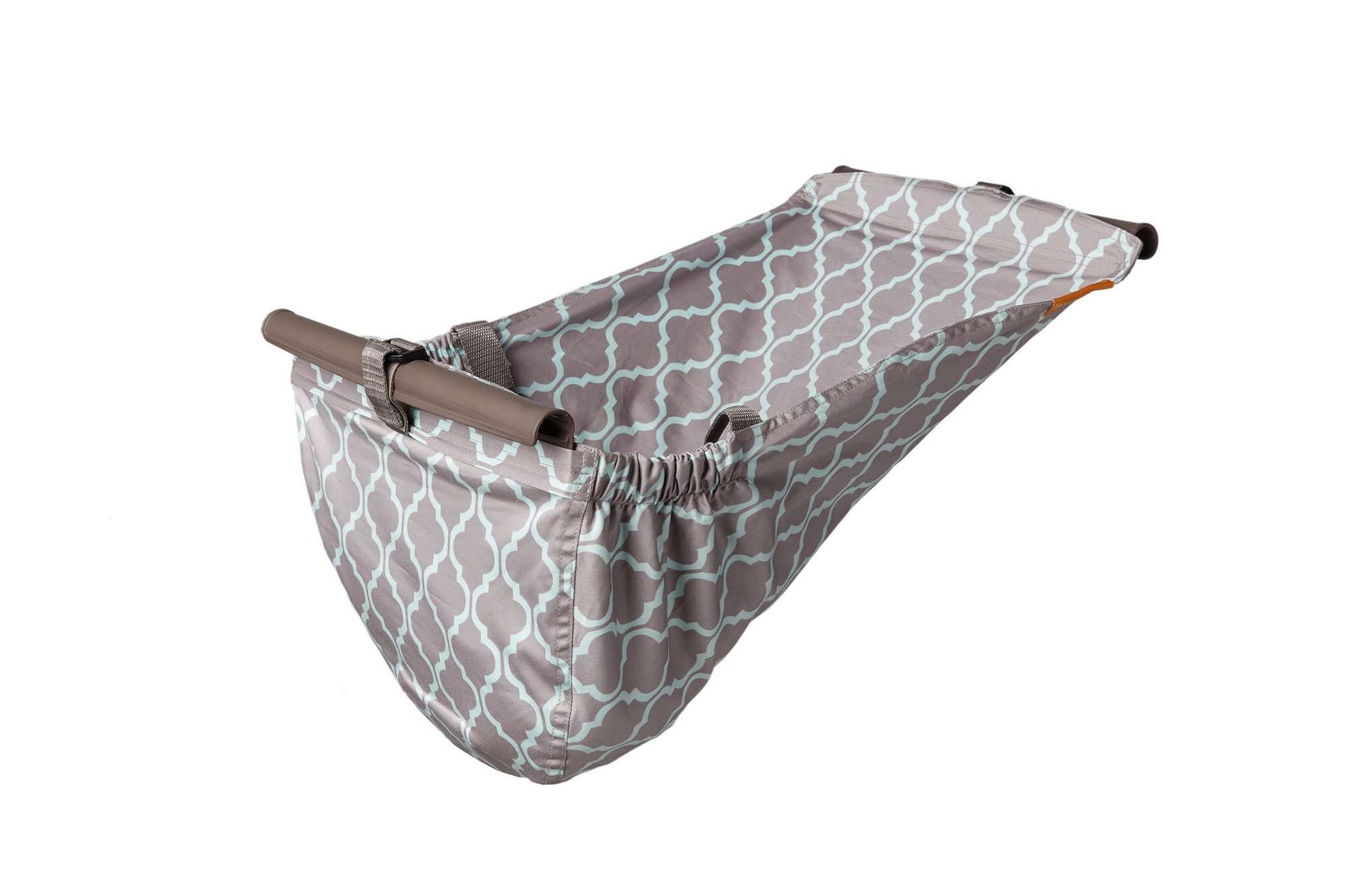 Baby Shopping Cart Hammock | Gray/Aqua - 97% cotton