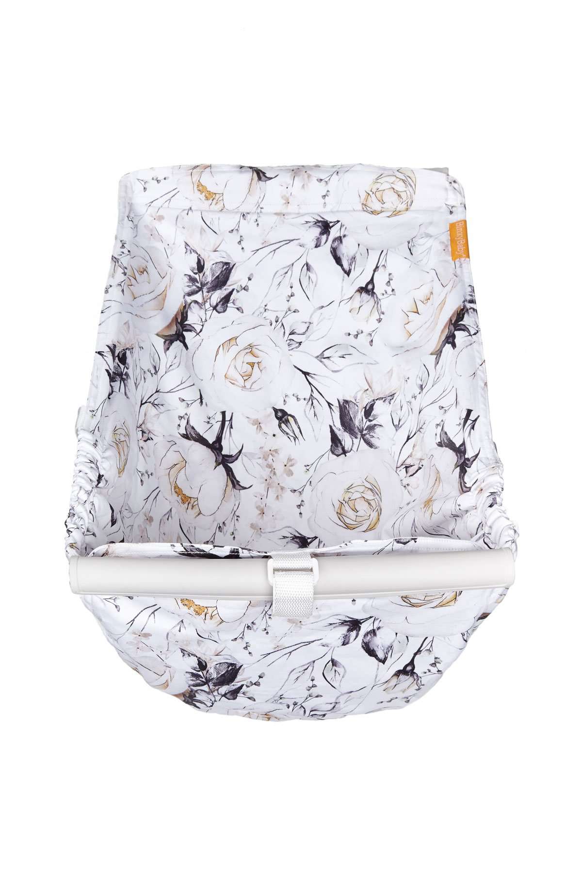 Baby Shopping Cart Hammock | Coming Up Roses Beautiful Floral Print - 97% cotton