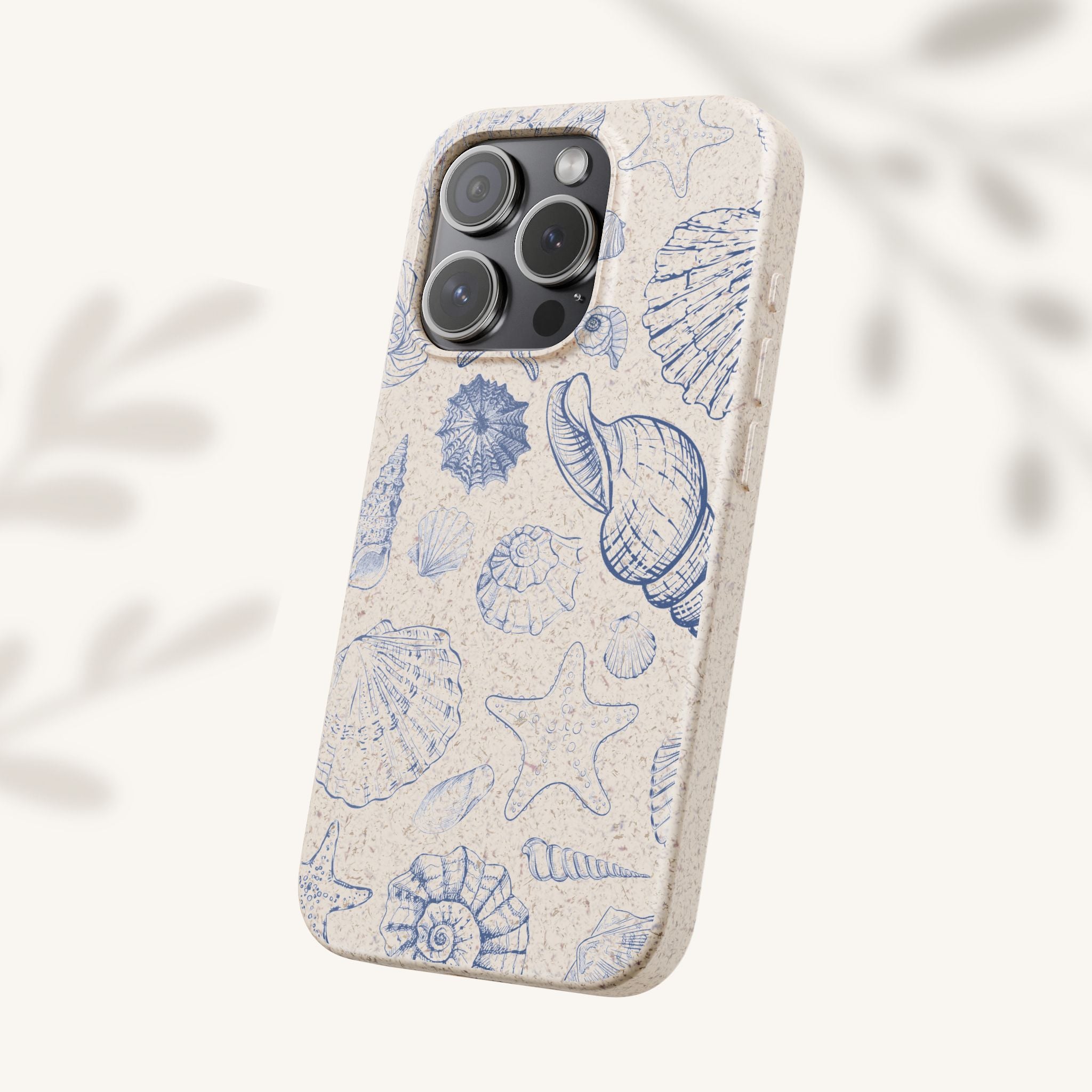 Eco-Friendly Phone Case, Plant based, Biodegradable Case, Shell Design for beach lovers