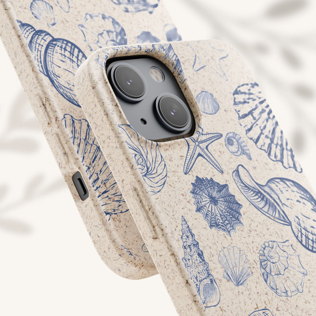 Eco-Friendly Phone Case, Plant based, Biodegradable Case, Shell Design for beach lovers