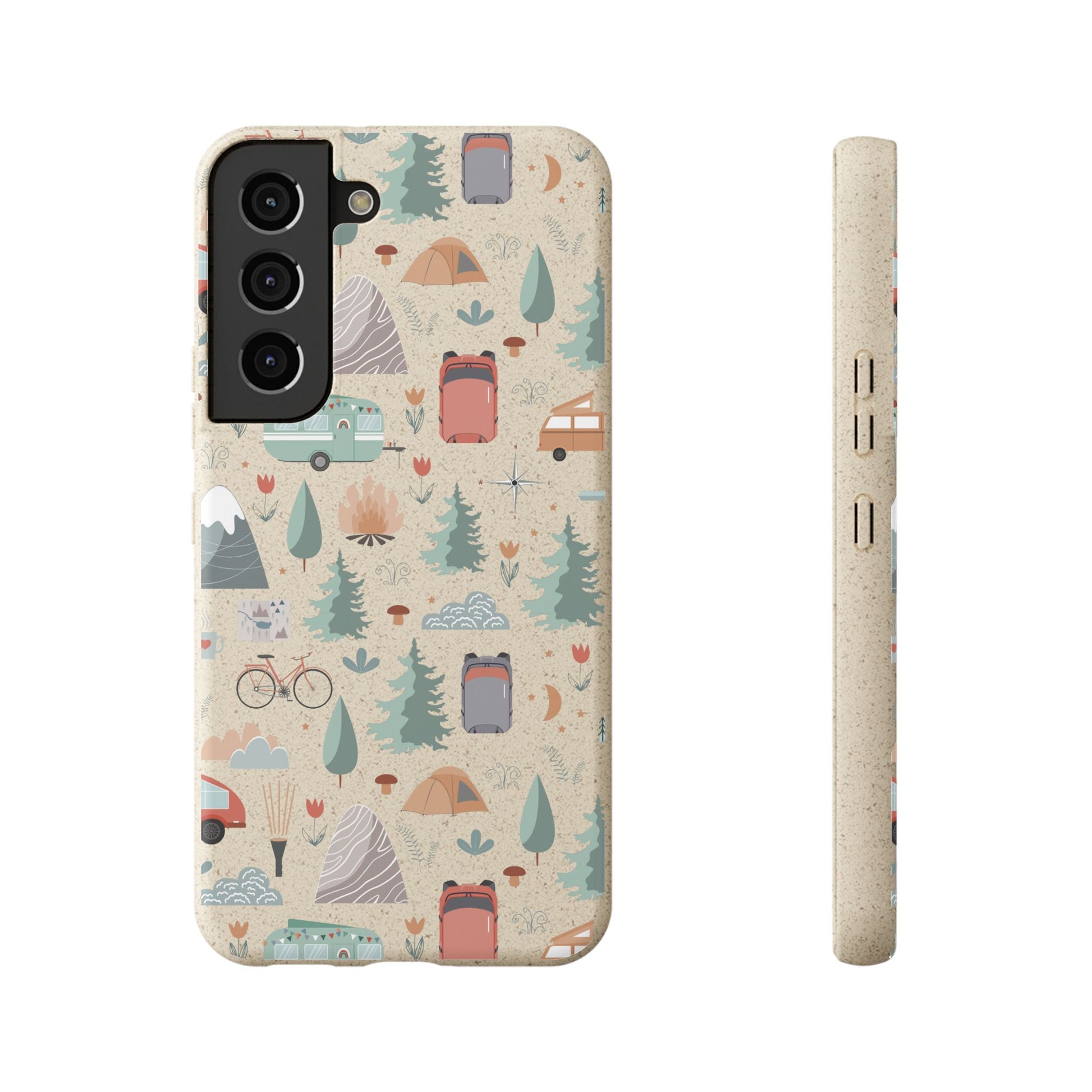 Plant based, biodegradable phone cover - Happy Camper - The Peony Haus