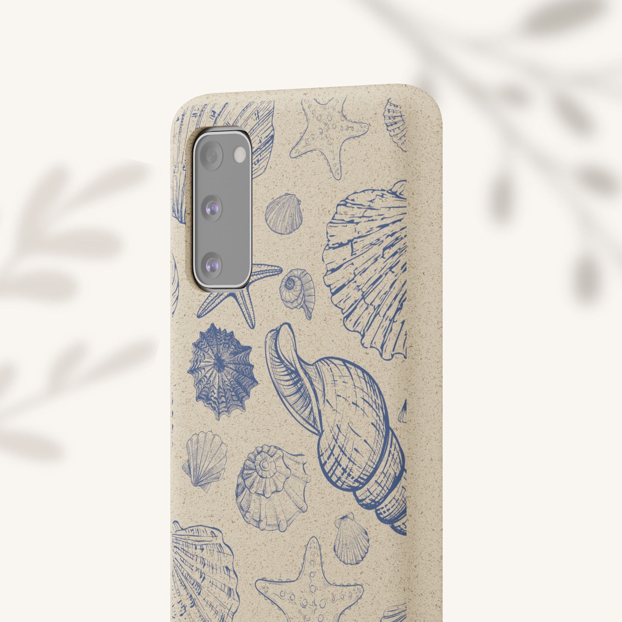 Eco-Friendly Phone Case, Plant based, Biodegradable Case, Shell Design for beach lovers