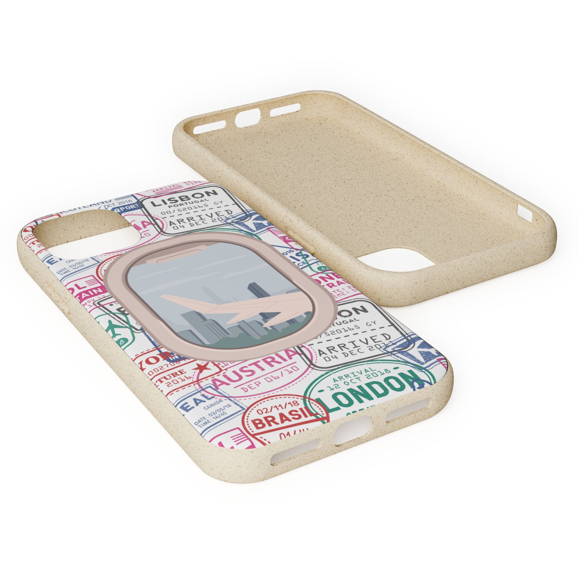 Plant-based, biodegradable phone case - Jet Setter - The Peony Haus