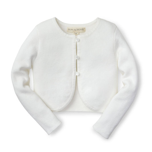 Cropped Curved Hem Cardigan