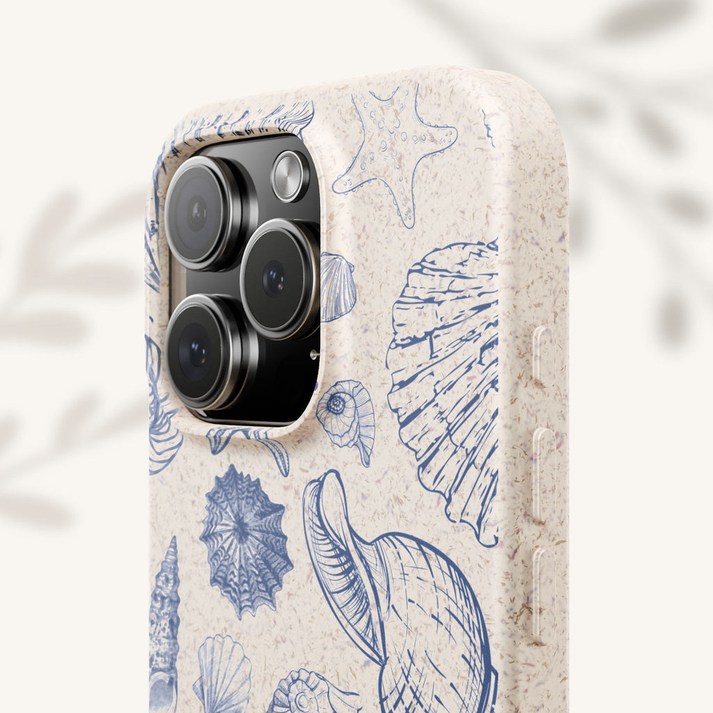 Eco-Friendly Phone Case, Plant based, Biodegradable Case, Shell Design for beach lovers