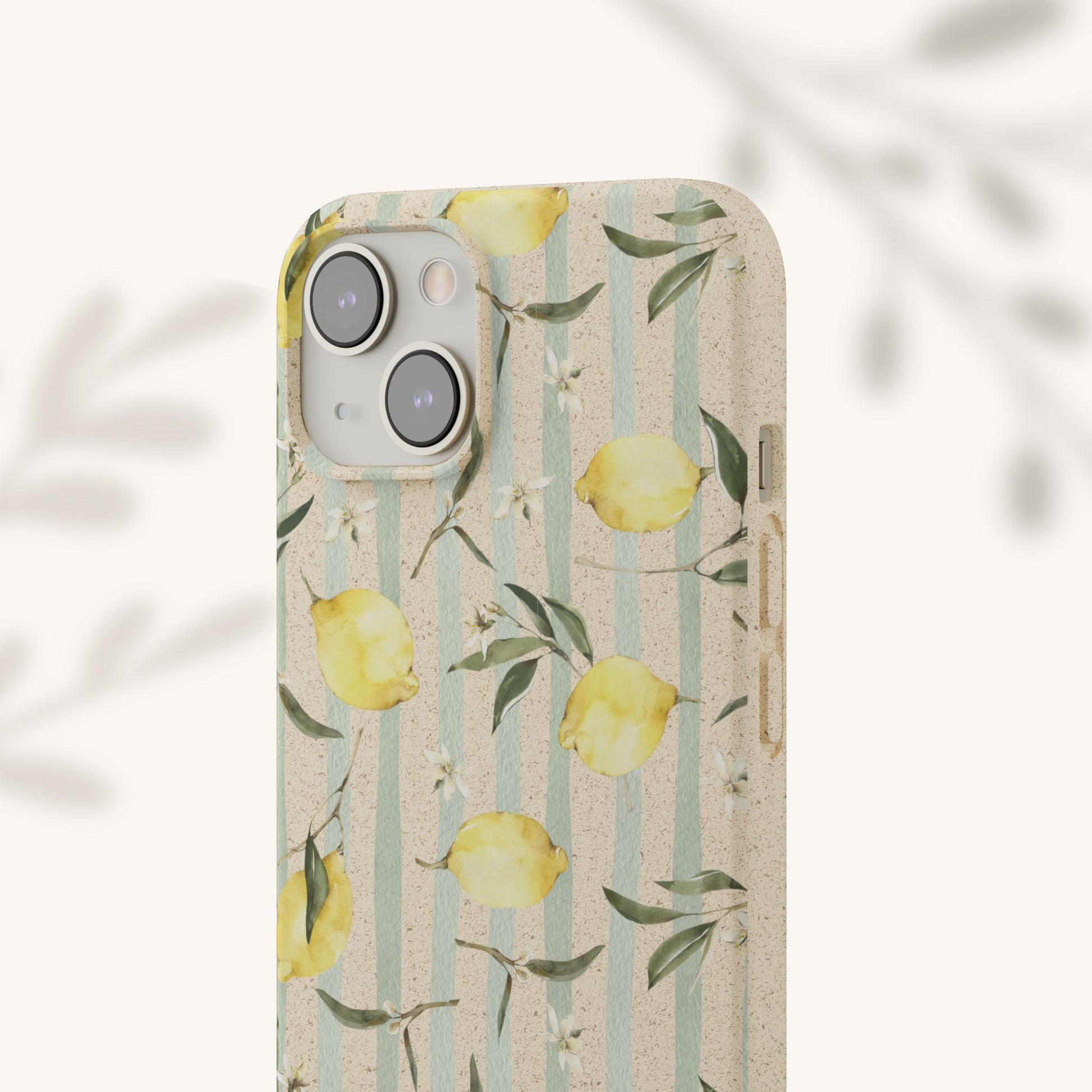 Plant based, biodegradable phone case - When life gives you lemons - The Peony Haus