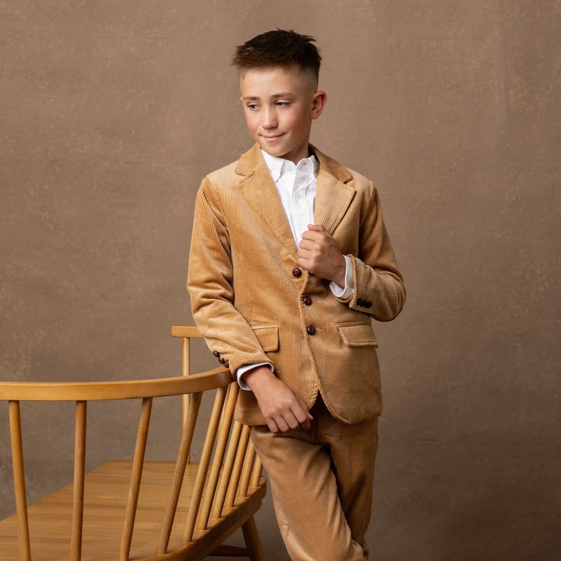 Organic Corduroy Blazer with Elbow Patches - 98% Organic Cotton
