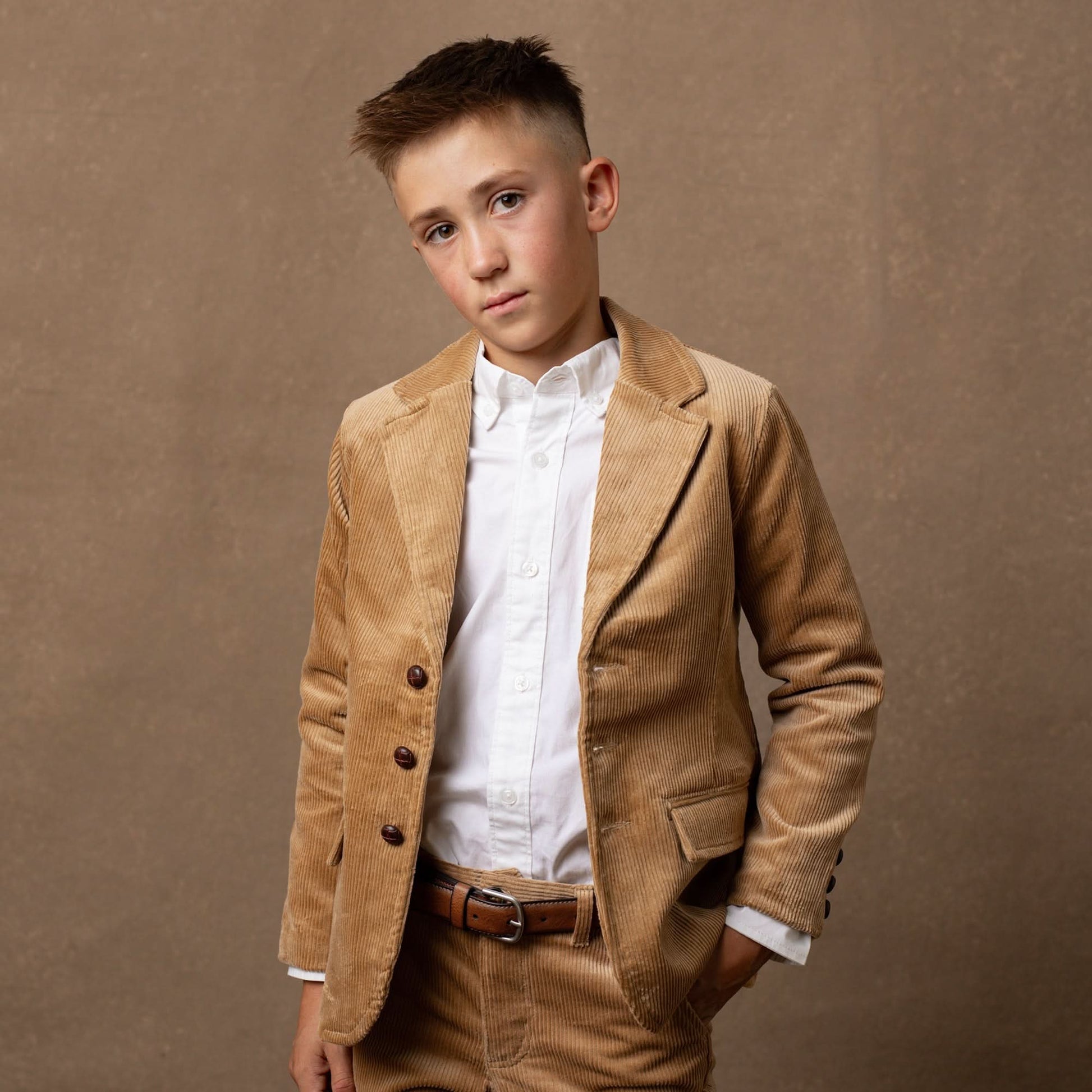Organic Corduroy Blazer with Elbow Patches - 98% Organic Cotton