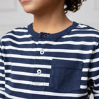 Henley Pocket Tee with Rolled Sleeves