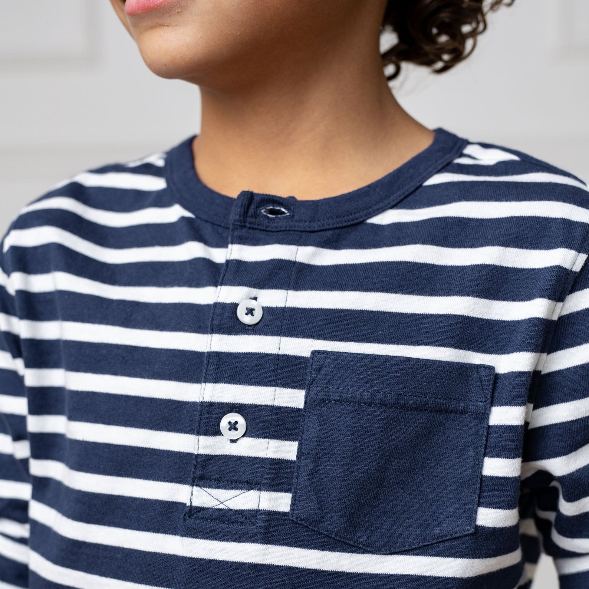 Henley Pocket Tee with Rolled Sleeves