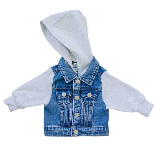 Mebie Baby Hooded Jean Jacket - The Peony Haus