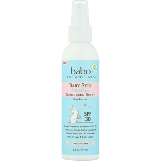 Babo Botanicals Sensitive Skin Baby Sun Spray, SPF 30 - 6 Oz