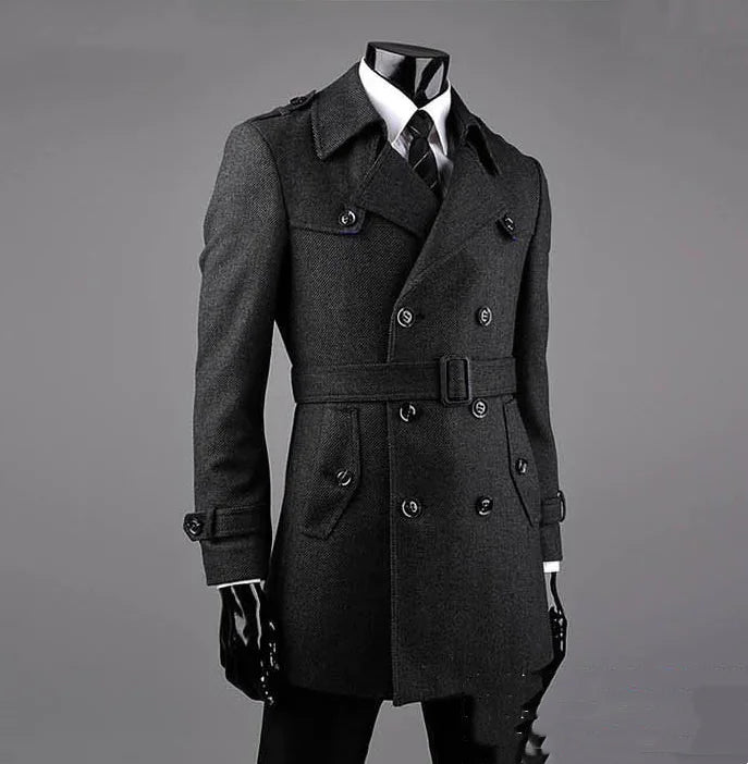 Loose Cashmere Trench Coat