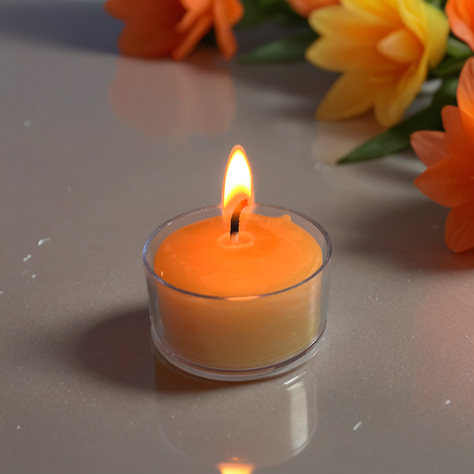 Clear Cupped Tealight Beeswax Candles BULK