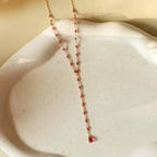 Pink Tourmaline Quartz Kensington Necklace