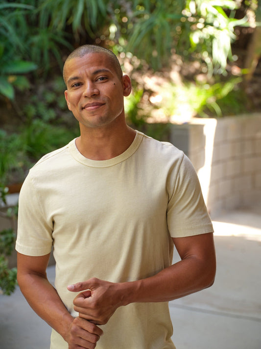 Shawn Mineral Wash Eco Cotton Jersey Crew Tee