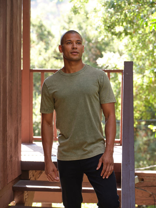 Shawn Mineral Wash Eco Cotton Jersey Crew Tee