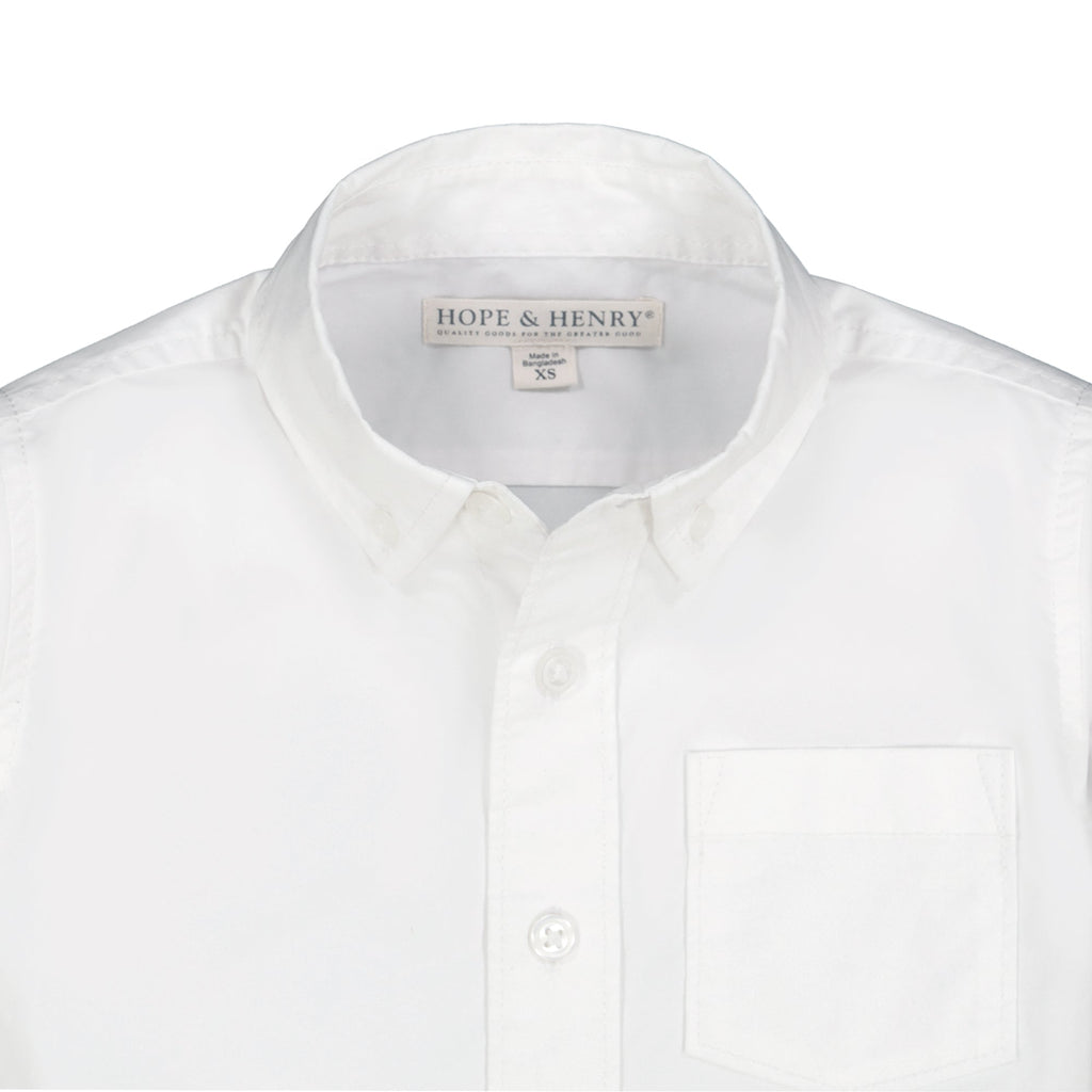 Stretch Poplin Organic Button Down Shirt - 98% Organic Cotton