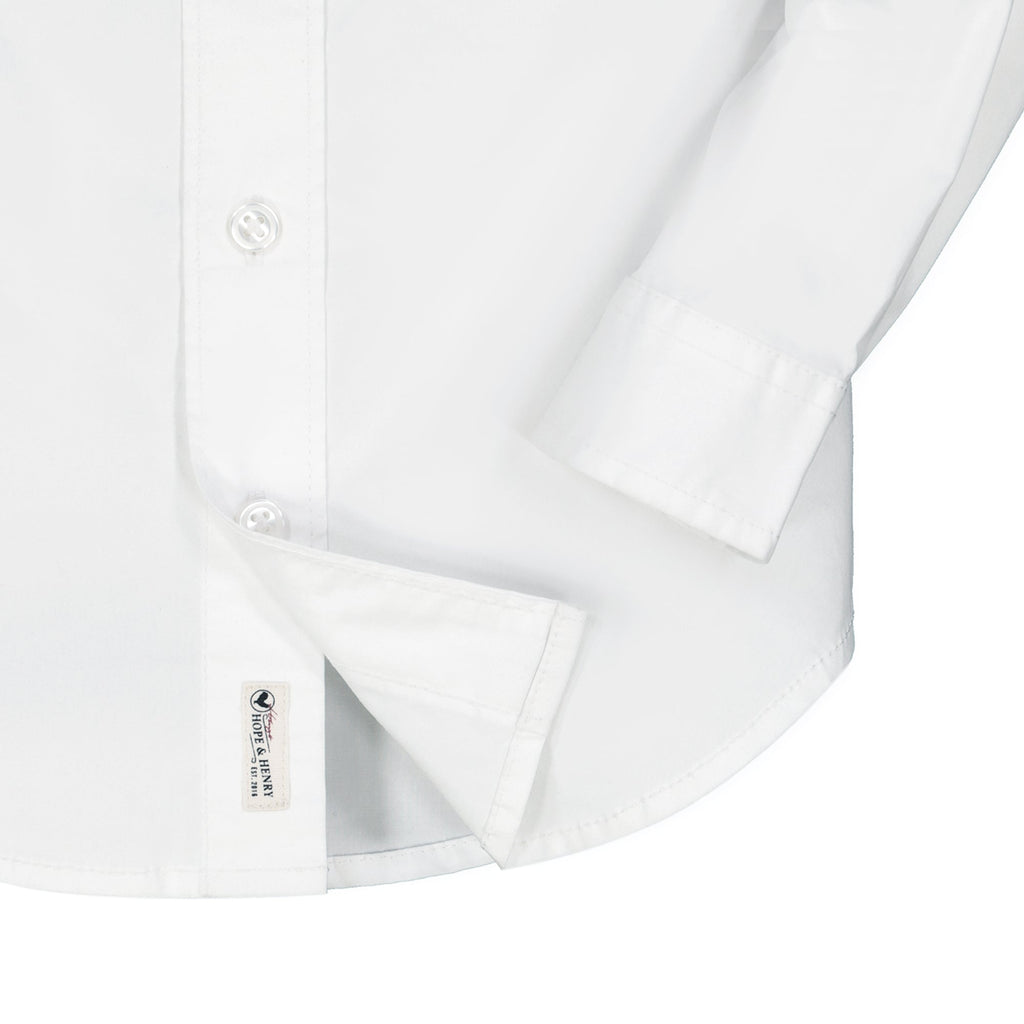 Stretch Poplin Organic Button Down Shirt - 98% Organic Cotton