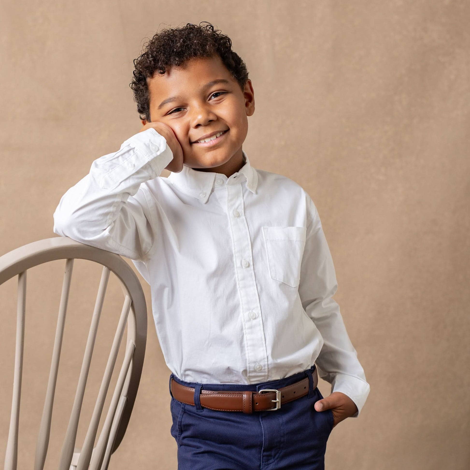 Stretch Poplin Organic Button Down Shirt - 98% Organic Cotton