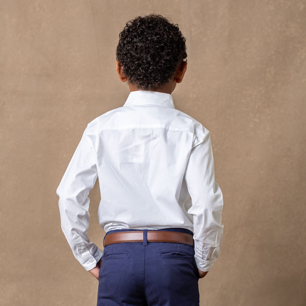 Stretch Poplin Organic Button Down Shirt - 98% Organic Cotton